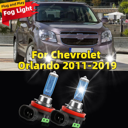 2Pcs Super Bright 6000K Front Fog Light Halogen Bulb Canbus Car Lamp Fit For Chevrolet Orlando 2011-2019 2012 2013 2014 2015