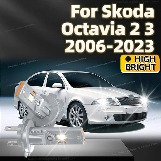 180W High Power LED Bulb Turbo Headlight 6000K CSP Powerful Car Lamp For Skoda Octavia 2 3 2006-2023 2009 2010 2011 2012 2013