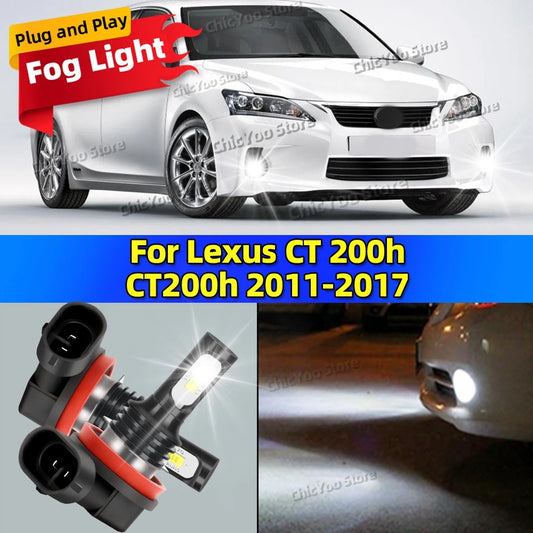 2Pcs LED Canbus Auto Fog Lamps 6000K Fog Light Car Accessories For Lexus CT 200h CT200h 2011-2017 2012 2013 2014 2015 2016