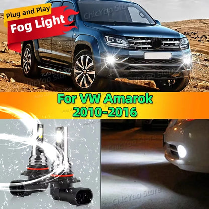 2Pcs LED Front Fog Light Car Bulb Accessories 6000K Canbus Lamp 80W For VW Amarok 2010 2011 2012 2013 2014 2015 2016