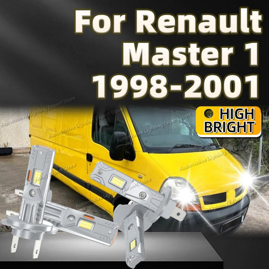 2/4Pcs LED Headlight Bulb 25000LM CSP Auto Lamp 6000K For Renault Master 1 1998 1999 2000 2001 Direct Fit All-in-One