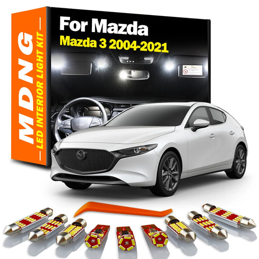 MDNG For Mazda 3 Mazda3 2004-2015 2016 2017 2018 2019 2020 2021 Vehicle LED Interior Dome Map Light Kit Car Led Bulbs Canbus