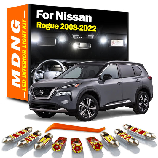 MDNG Canbus LED Interior Map Dome Light Kit For Nissan Rogue 2008-2016 2017 2018 2019 2020 2021 2022 Car Led Bulbs Accessories