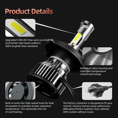 130W Car Led 6000K Lamps Headlight Auto Lights For Fiat Uno 1989-2000 2001 2002 2003 2004 2005 2006 2007 2008 2009 10 11 12 2013