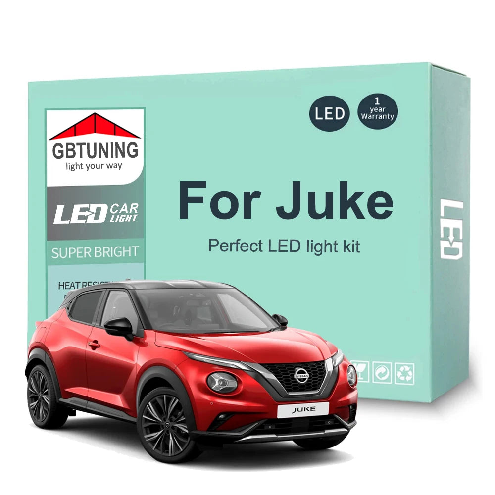 LED Interior Light Bulb Kit For Nissan Juke 2011-2015 2016 2017 2018 2019 2020 2021 2022 Car LED Dome Trunk Lamp Canbus No Error