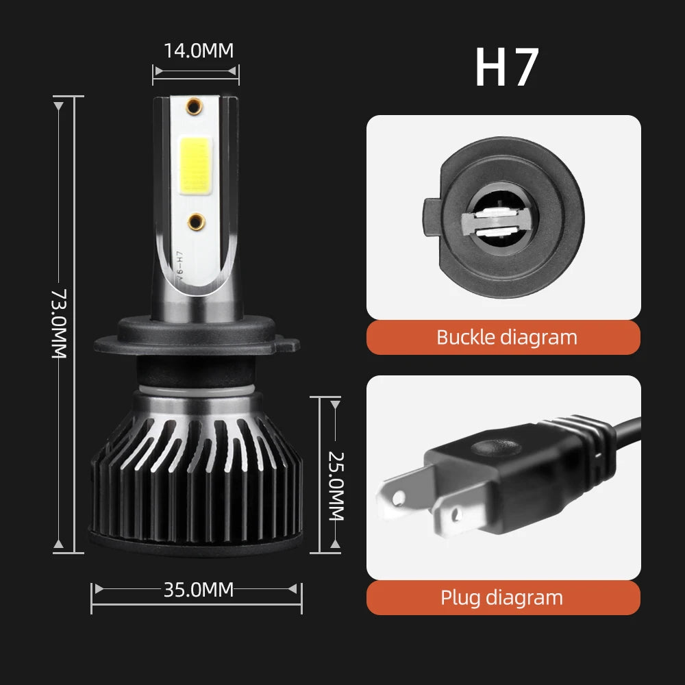 Roadsun 2/4x Led Car Front Headlights For Ford Galaxy 2001 2002 2003 2004 2005 2006 2007 Turbo Headlamp Bulbs 12V 100W 18000LM