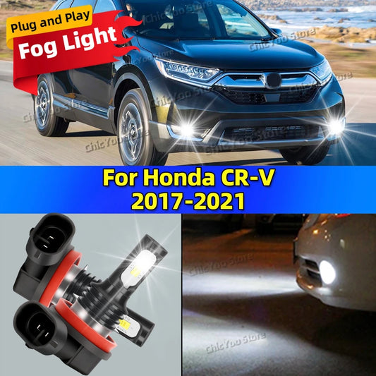 LED Car Fog Light Bulbs Lamp Auto Accessories For Honda CR-V CRV 2017-2021 2018 2019 2020 20000LM Ultra Bright Plug and Play