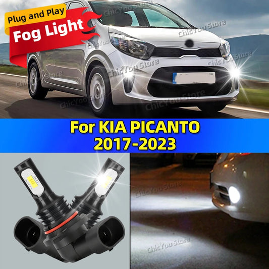 2x Front Fog Light Accessories LED Bulb 20000LM Ultra Bright Lamp For KIA PICANTO 2017 2018 2019 2020 2021 2022 2023