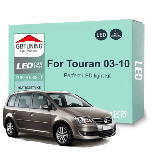 13Pcs Canbus LED Interior Light Bulb Kit For VW Volkswagen Touran 1T 2003 2004 2005 2006 2007 2008 2009 2010 Car Indoor Lamp