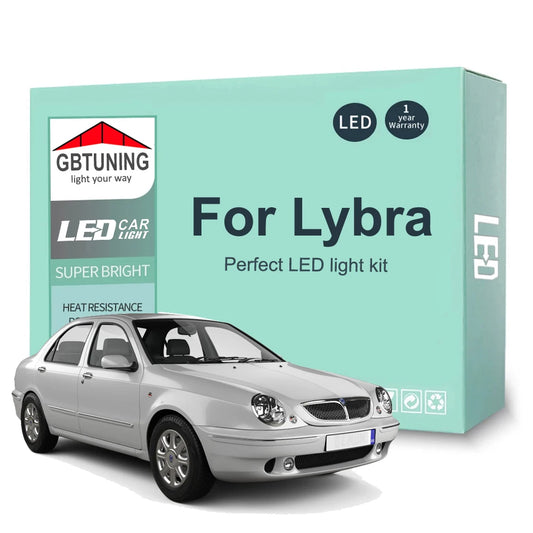 9Pcs LED Interior Light Bulb Kit For Lancia Lybra 1999 2000 2001 2002 2003 2004 2005 Car Map Dome Trunk Reading Canbus No Error