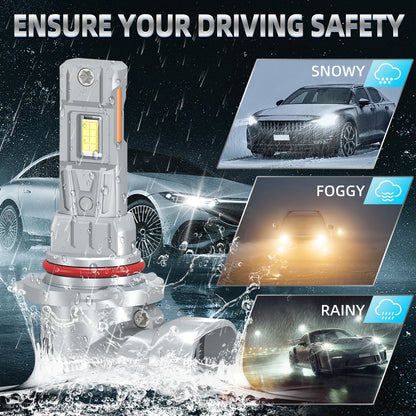 2X Car Headlight Bulbs 30000LM 180W For Nissan Leaf 2019 2020 2021 2022 2023 Accessories