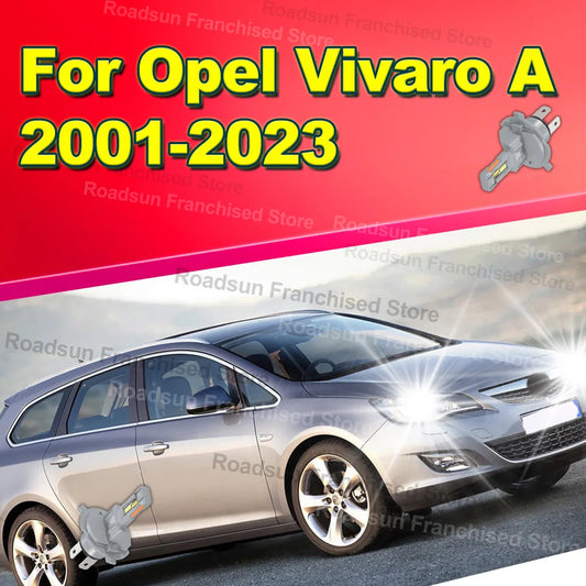2Pcs Wireless Hi/Lo Beam Headlights 6000K 30000LM Plug&Play For Opel Vivaro A 2001-2023