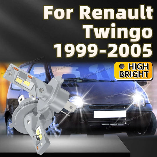 2Pcs LED Headlight Bulbs CANBUS Lights 25000LM Mini Lamp CSP Wireless For Renault Twingo 1999 2000 2001 2002 2003 2004 2005
