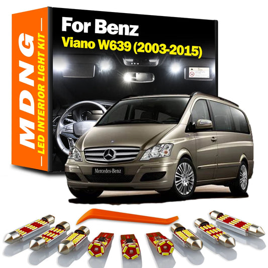 MDNG Canbus No Error For Mercedes Benz Viano W639 2003-2013 2014 2015 Car Accessories LED Interior Dome Map Light Kit Led Bulbs