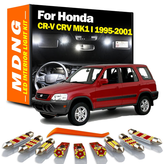 MDNG 8Pcs LED Interior Dome Reading Map Light Kit For Honda CR-V CRV MK1 I 1995 1996 1997 1998 1999 2000 2001 Car Accessories