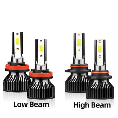 2/4Pcs 50000LM Car H11 HB3 Auto Lamp 6000K LED Headlight For JEEP COMPASS (MK49) 2011 2012 2013 2014 2015 2016 2017 2018 19 2020