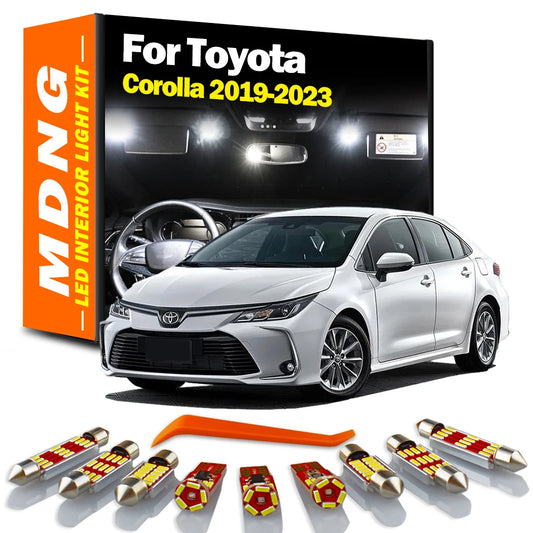 MDNG Sun Visor Lamp LED Interior Dome Map Reading Trunk Light Bulb Kit For Toyota Corolla 2019 2020 2021 2022 2023 Accessories