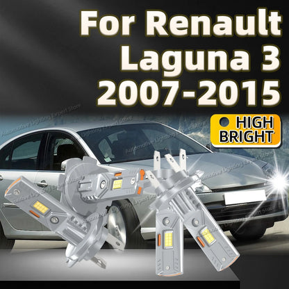 2/4Pcs LED Headlight High Low Beam Bulbs 25000LM Plug Play 12V For Renault Laguna 3 2007 2008 2009 2010 2011 2012 2013 2014 2015