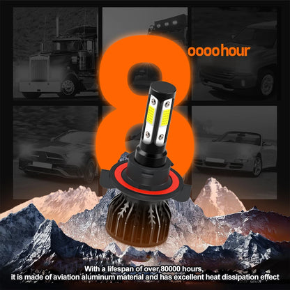 2/4Pcs LED 180W High Bright Headlight 4Side Chips 6000K Car Lights Fog Lamp For Ford Escape 2008 2009 2010 2011 2012