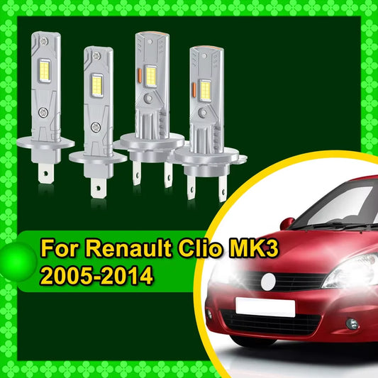 2/4Pcs LED Headlight Bulbs 30000LM For Renault Clio MK3 2005 2006 2007 2008 2009 2010 2011 2012 2013 2014 High Brightness Lamps