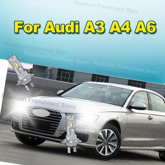 2x High Low Beam Lamp Bulbs 30000LM Plug and Play For Audi A3 A4 A6 Accessories