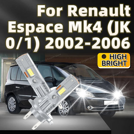 2/4Pcs LED Headlight Lights 6000K Bulb Mini Size Wireless Auto Low Beam H7 For Renault Espace Mk4 JK0 2002 2003 2004 2005 2006