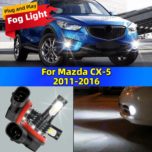 LED Car Fog Light Bulbs Auto Lamp For Mazda CX-5 CX5 2011 2012 2013 2014 2015 2016 20000LM Ultra Bright Plug and Play