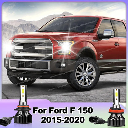 2/4Pcs LED H11 Car Headlight Bulbs 100W High Power HB3 Turbo Lamp 6000K Car Light For Ford F 150 2015 2016 2017 2018 2019 2020