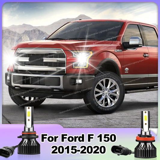 2/4Pcs LED H11 Car Headlight Bulbs 100W High Power HB3 Turbo Lamp 6000K Car Light For Ford F 150 2015 2016 2017 2018 2019 2020