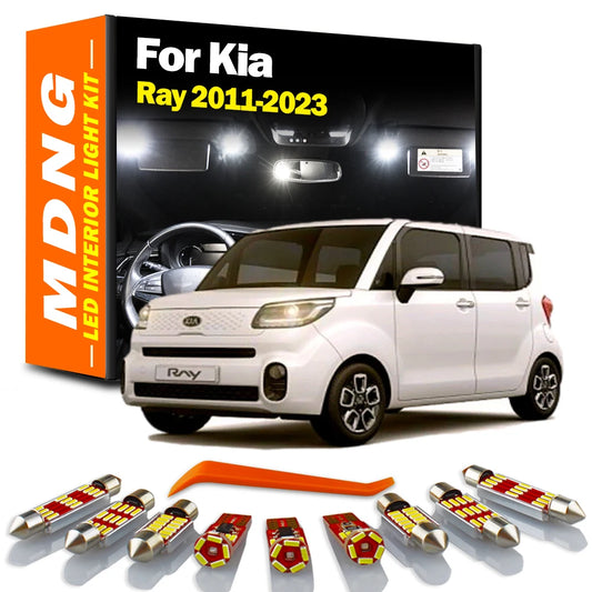 MDNG Canbus Interior LED Bulb Reading Map Dome Trunk Light Kit For KIA Ray 2011-2017 2018 2019 2020 2021 2022 2023 Accessories