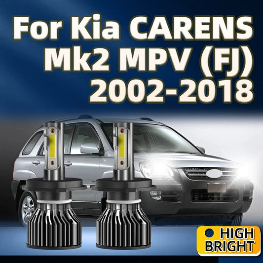 2PCs Car Lights H4 LED 30000LM Headlight For Kia CARENS Mk2 MPV FJ 2002 2003 2004 2005 2006 2007 2008 2009 2010 2011 2012-2018