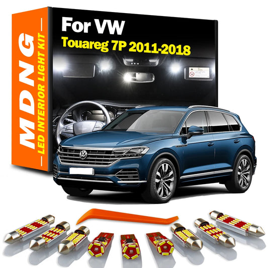MDNG Car LED Interior Reading Map Light Kit Car Accessories For VW Volkswagen Touareg 7P 2011 2012 2013 2014 2015 2016 2017 2018