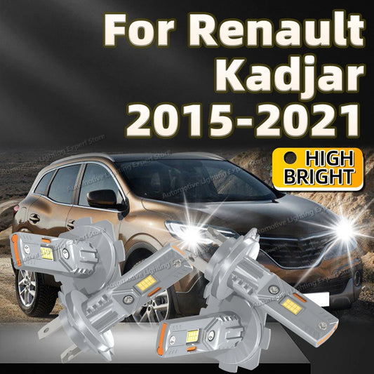 2/4Pcs H7 LED Headlight Bulb Wireless 180W 6000K Lamp For Renault Kadjar 2015 2016 2017 2018 2019 2020 2021 12V