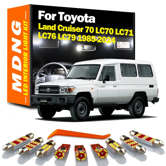 MDNG 7Pcs For Toyota Land Cruiser 70 LC70 LC71 LC76 LC79 1985- 2021 2022 2023 2024 LED Interior Trunk Light Kit Car Accessories