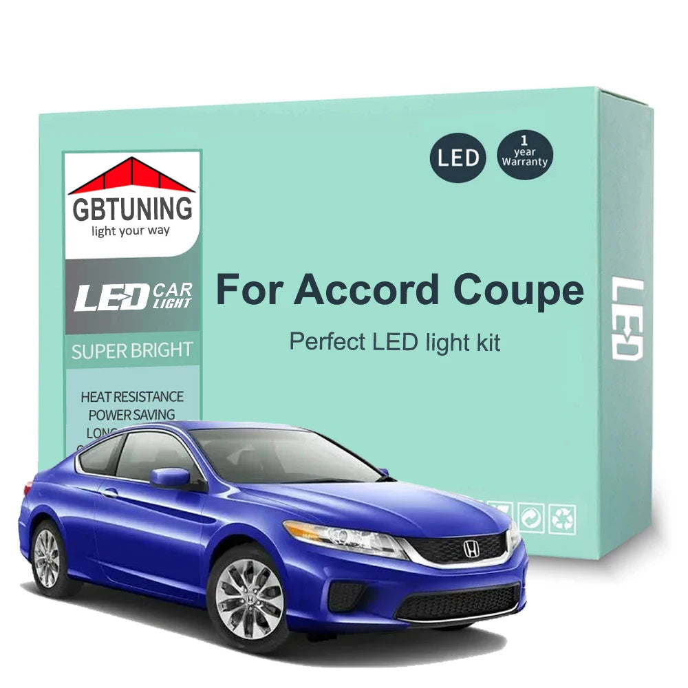 LED Interior Light Bulb Kit For Honda Accord Coupe 1998-2012 2013 2014 2015 2016 2017 Car Dome Trunk Reading Indoor Lamp Canbus