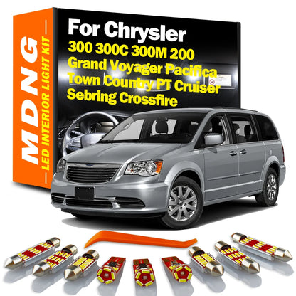 Interior Car Bulbs LED Light Kit For Chrysler 300 300C 300M 200 Grand Voyager Town Country PT Cruiser Crossfire Pacifica Sebring