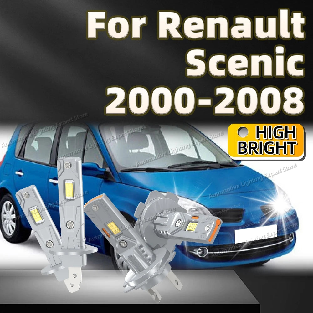 2/4Pcs Canbus LED Headlight Bulbs High Low Beam 6000K For Renault Scenic 2000 2001 2002 2003 2004 2005 2006 2007 2008 Plug Play