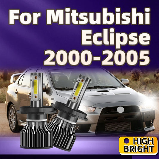 2Pcs Led Car headlight H4 Lamp 150W High Quality COB CHIPS For Mitsubishi Eclipse 2000 2001 2002 2003 2004 2005
