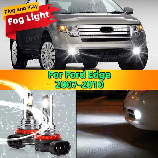 2Pcs 20000LM Front Fog Light LED Bulb Accessories Lamp Canbus 12V 6000K For Ford Edge 2007 2008 2009 2010 Plug and Play