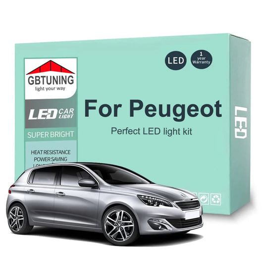 Canbus LED Interior Light For Peugeot 108 206 207 208 301 307 308 406 407 508 607 807 2008 3008 4007 4008 5008 Car Accessories
