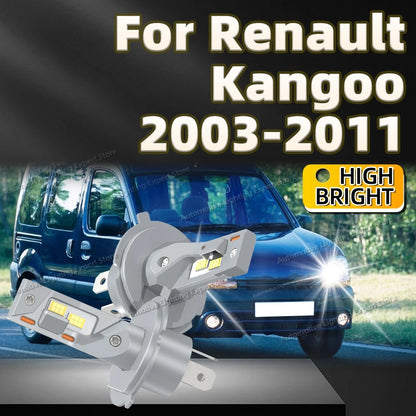 180W High Power H4 LED Bulb Headlight 6000K CSP Powerful Lamp For Renault Kangoo 2003 2004 2005 2006 2007 2008 2009 2010 2011