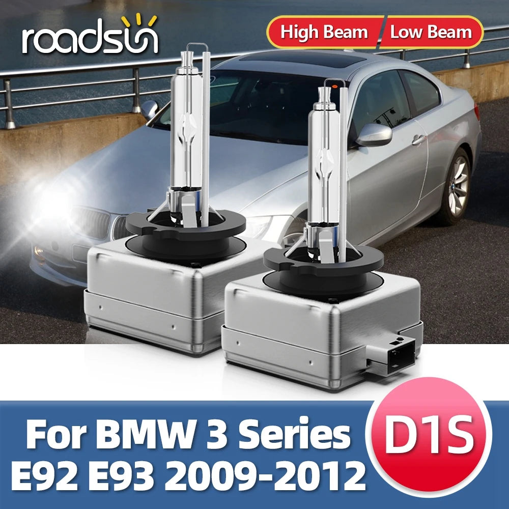 Roadsun 2Pcs HID Xenon Headlight Bulbs 12V DC 35W Headlamp 6000K D1S Car Auto Luces For BMW 3 Series E92 E93 2009 2010 2011 2012