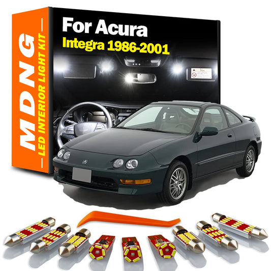 MDNG Canbus For Acura Integra 1986- 1998 1999 2000 2001 Number Plate Bulbs LED Interior Map Dome Light Kit No Error Accessories