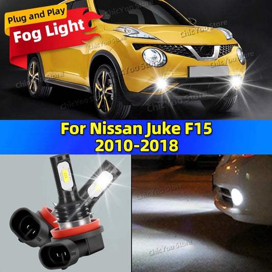 2X LED Car Light Front Fog Lamp Bulb 20000LM Ultra Bright For Nissan Juke F15 2010-2018 2011 212 2013 2014 2015 2016 2017