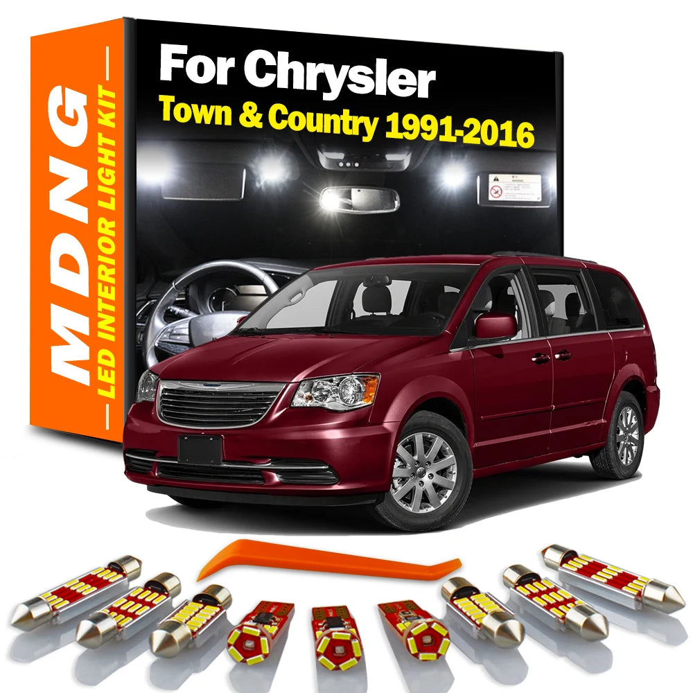 MDNG Canbus For Chrysler Town Country 1991-2009 2010 2011 2012 2013 2014 2015 2016 LED Interior Reading Light Kit Accessories