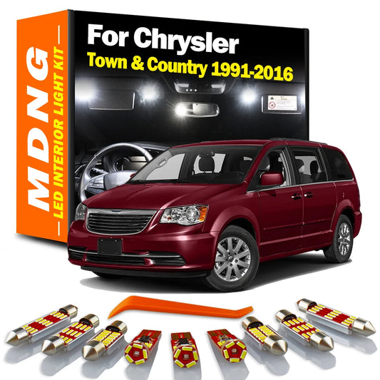 MDNG Canbus For Chrysler Town Country 1991-2009 2010 2011 2012 2013 2014 2015 2016 LED Interior Reading Light Kit Accessories