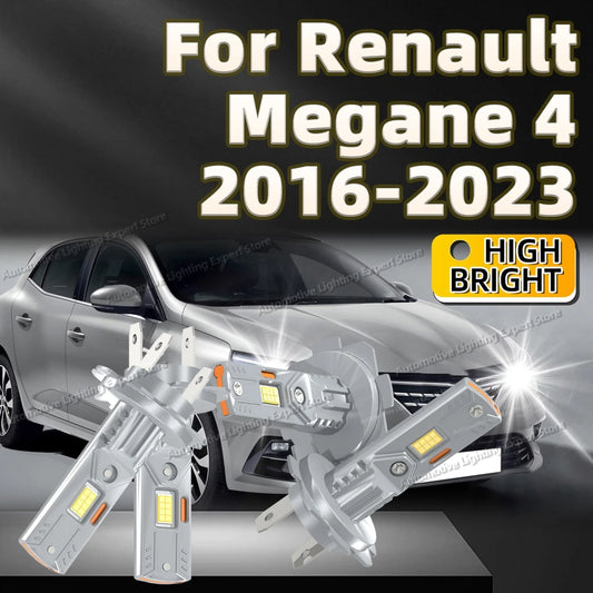 2/4Pcs LED Headlight Bulb Canbus Lamp 6000K Super Bright For Renault Megane 4 2016 2017 2018 2019 2020 2021 2022 2023