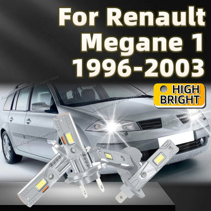 2/4Pcs LED Bulb Headlight Lamps 25000LM Super Bright For Renault Megane 1 1996 1997 1998 1999 2000 2001 2002 2003 Direct Fit