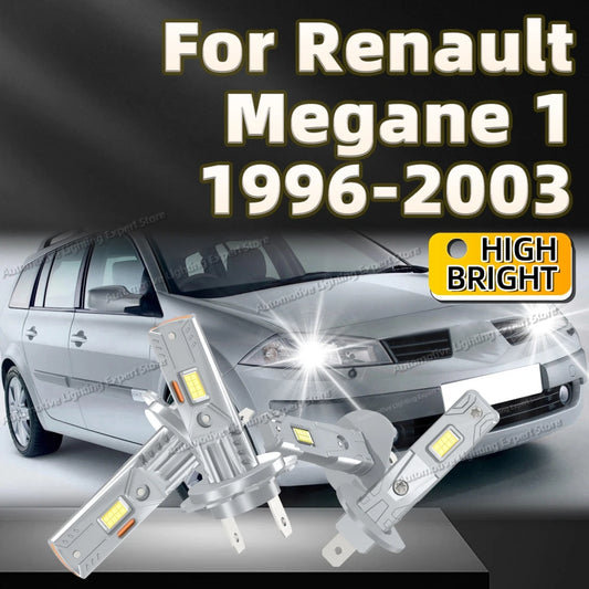 2/4Pcs LED Bulb Headlight Lamps 25000LM Super Bright For Renault Megane 1 1996 1997 1998 1999 2000 2001 2002 2003 Direct Fit