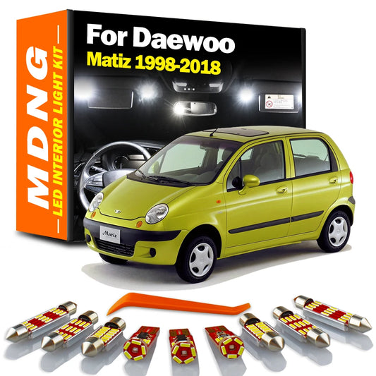 LED Interior Plate Roof Trunk Light Car Bulb Kit For Daewoo Matiz M100 M150 M200 M300 1998-2014 2015 2016 2017 2018 Accessories